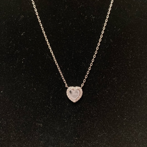 TOCARA. KAYLEE. DiAmi & Sterling Silver heart necklace. 16” + 2” - Picture 1 of 3